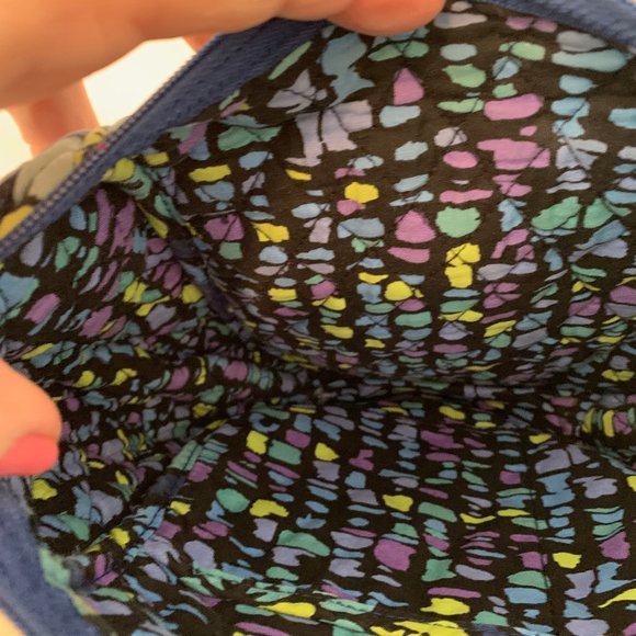 👜 VERA BRADLEY BLUE FLORAL SHOULDER CROSS BODY BAG - Picture 7 of 10